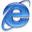 The Internet Explorer icon is a lowercase blue e.