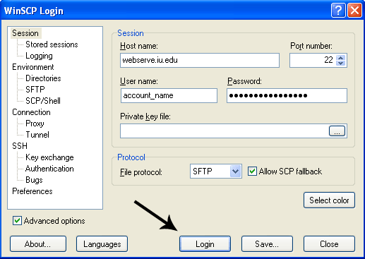 how to use winscp to connect to a computer
