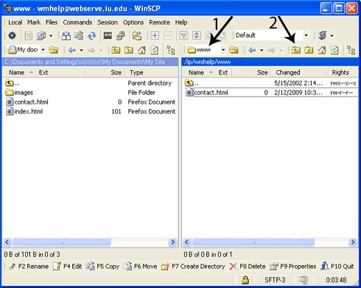 WinSCP file panes screenshot