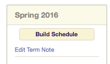 Build Schedule