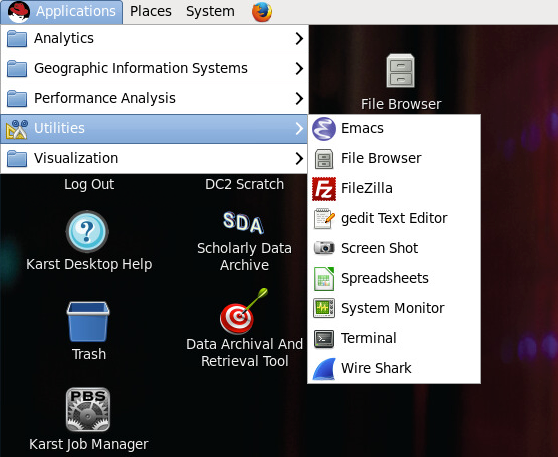 Karst Desktop: Accessing System Monitor