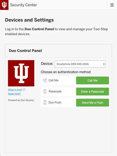 Security Center: Complete another two-step login