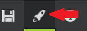 Save and deploy rocket icon