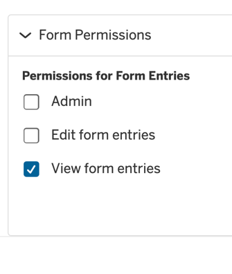 Form entries permissions