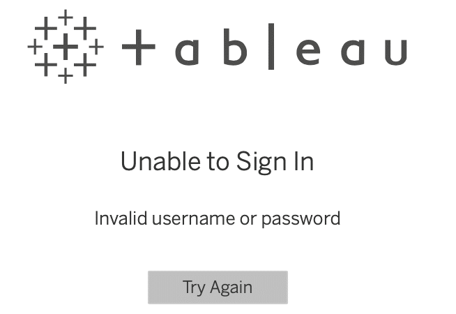 Unable to sign in