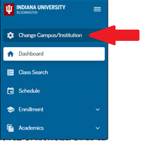 Change Campus/Institution button