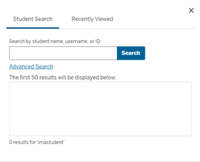AdRx basic student search