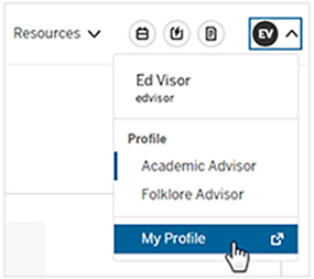 Click 'My Profile' to access My Profile in AdRx