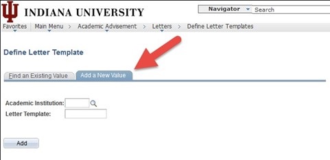 Select the 'Add a new value' tab