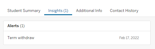 Insights tab with alerts displayed
