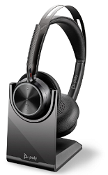 Focus2 wireless dual-ear headset with charging stand